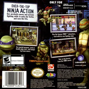 TMNT (USA) (En,Fr,De,Es,It) box cover back